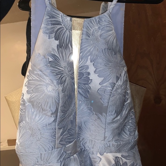 blue floral short homecoming/formal dance dress!! - Picture 6 of 6